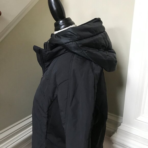 Lululemon Another Mile Full Zip Jacket Womens 14 Black Hooded Water Repellent - Picture 9 of 12